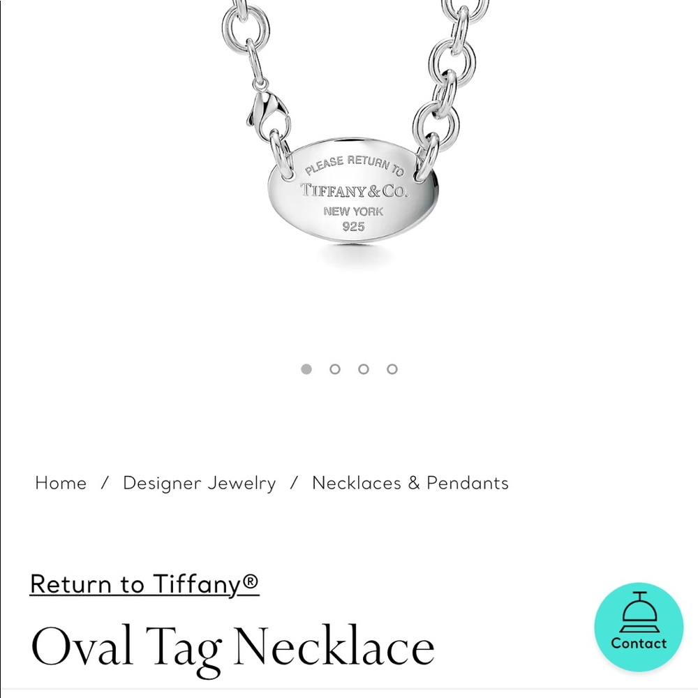 Tiffany & Co “Return to Tiffany” oval tag necklace